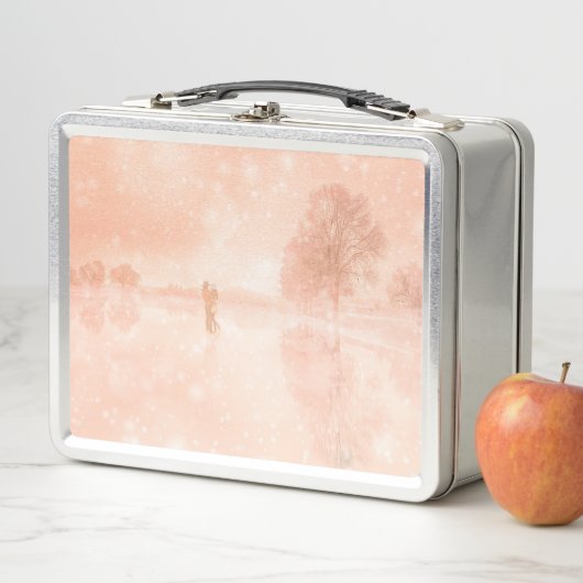 Lovers op een bevroren vijver (In situ)