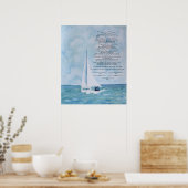 Lovers op een Sailboot Ketubah Poster (Keuken)