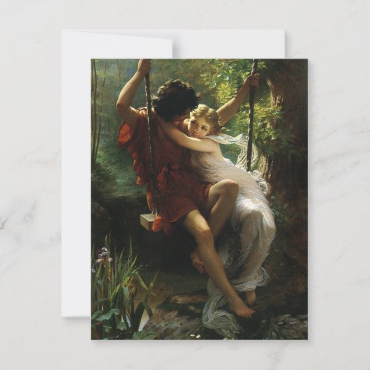 Lovers op een Swing. Lente van Pierre Auguste Cot (Voorkant)