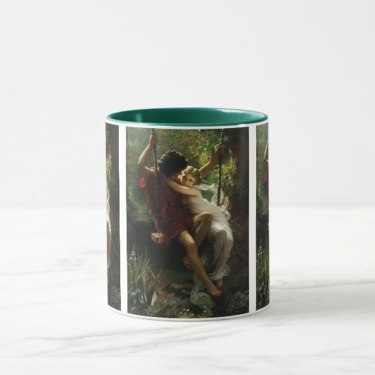 Lovers op een Swing. Lente van Pierre Auguste Cot Mok (Midden)