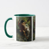 Lovers op een Swing. Lente van Pierre Auguste Cot Mok (Links)
