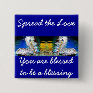 Lovers op Heart_ Vierkante Button 5,1 Cm