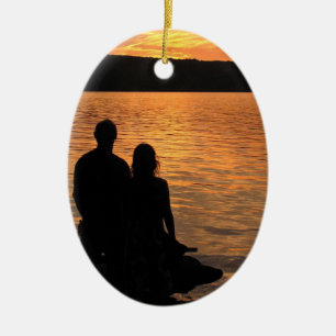 Lovers op het Sunset Lake Ornament