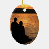 Lovers op het Sunset Lake Ornament (Achterkant)