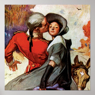 Lovers op Horseback Poster