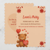 Lover's Party - Valentine’s Day party Invitation (Devant / Derrière)