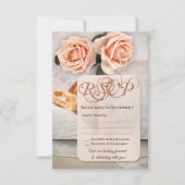 Lovers romantique livre de mariage carte RSVP (Devant)