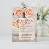 Lovers romantique livre de mariage carte RSVP (Debout devant)