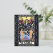 "Lovers" Tarot Card Briefkaart (Staand voorkant)