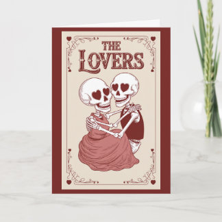 Lovers Tarot Card Skeletons Valentines Day Card Kaart