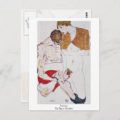 Lovers van Egon Schiele Briefkaart (Voorkant / Achterkant)