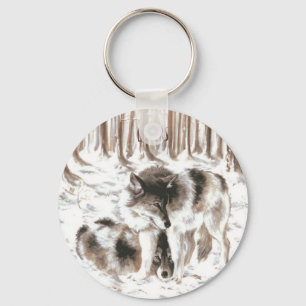 LOVERS Wolf Couple Sleutelhanger