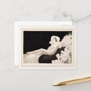 Love's Blossom beroemd gemaakt door Louis Icart Briefkaart