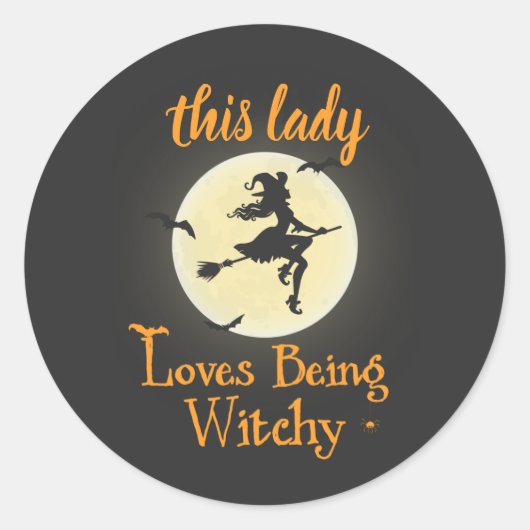 Loves die Witchy zijn Ronde Sticker (Voorkant)