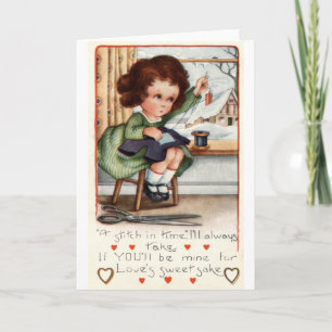 Love's Sweet Sake Valentijn Repro Vintage 1922 Feestdagen Kaart