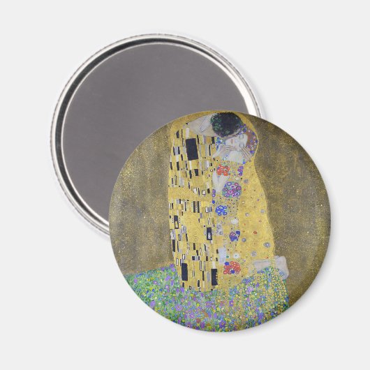 Love's Tapestry: Een kus in goud van Klimt Magneet (Voorkant / Achterkant)