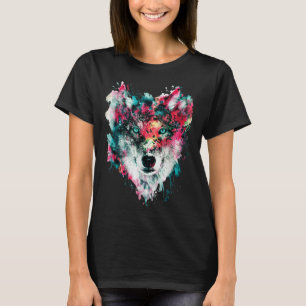 Loves Wolves Face T-Shirt