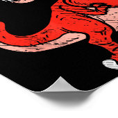 Lovesaurus Trex Dinosaur Heart Cute Valentines Day Poster (Hoek)