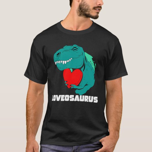 Lovesaurus voor Toddler Boys Valentijnsdag n rex D T-shirt (Voorkant)