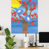 Lovevogels Nesting Poster (Thuiskantoor)