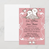 Lovevogels Roze Weddenschap Kaart (Voorkant / Achterkant)