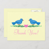 Lovevogels Thankyou Note Briefkaarten (Voorkant / Achterkant)