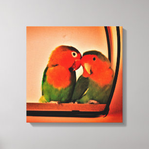 Lovevogels voor het afdrukken van doeken
