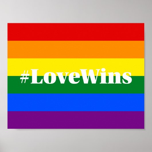 #LoveWins Marriage Equality Celebration Rainbow Poster (Voorkant)