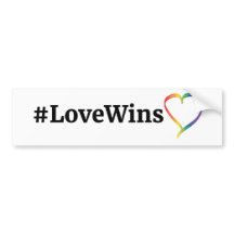 #LoveWins Rainbow Heart Bumpersticker