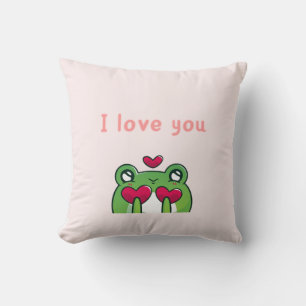 Lovey Dovey Frog Coussin - Cute Couple Coussin