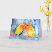 Lovey Dovey Lovebirds Cartes pour notes (Fleur jaune)