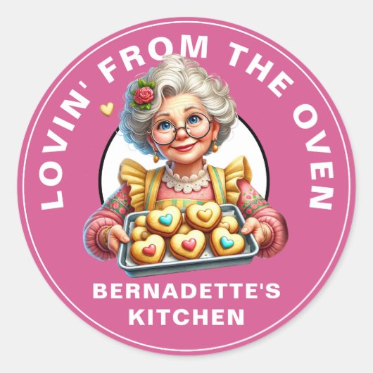 Lovin' From The Oven Ronde Sticker (Voorkant)