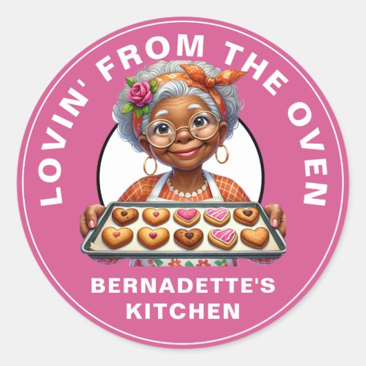 Lovin' From The Oven Ronde Sticker (Voorkant)