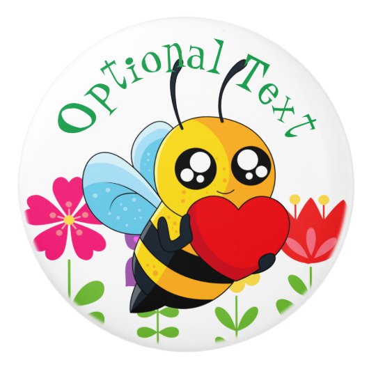 Loving Bee Keramische Knop (Voorkant)