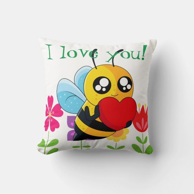 Loving Bee Kussen (Voorkant)