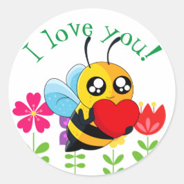 Loving Bee Ronde Sticker