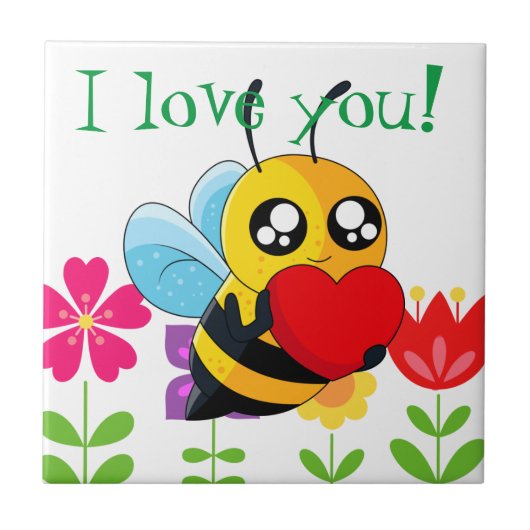 Loving Bee Tegeltje (Voorkant)