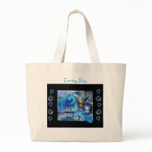 "LOVING BLUE" JUMBO-CANVAS TAS