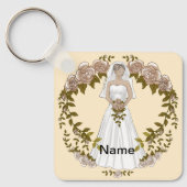 Loving Bride aangepaste bruiloft sleutelhanger (Voorkant)