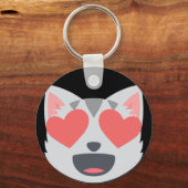 Loving Cat Emoji Sleutelhanger (Voorkant)