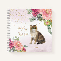 Loving Cat Illustration Girl Daily Sketchbook Notitieboek