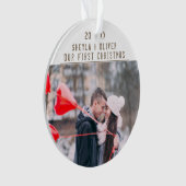 Loving Couple 1st Christmas Keepsaké 2 Photos (devant)