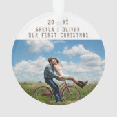 Loving Couple 1st Christmas Keepsaké 2 Photos (dos)