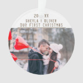 Loving Couple 1st Christmas Keepsaké 2 Photos (devant)