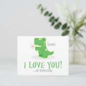 Loving Dinosaur Briefkaart (Staand voorkant)