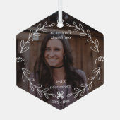 Loving Florals Memorial Glas Ornament (Achterkant)