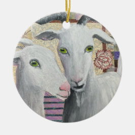 Loving Goats keramisch ornament
