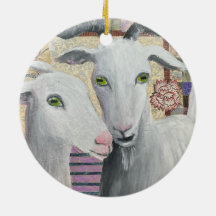 Loving Goats keramisch ornament