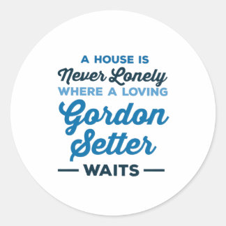 Loving Gordon Setter Waits - Love my dog Ronde Sticker