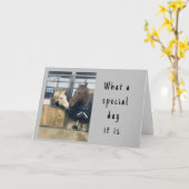 "LOVING HORSES" HEUREUSE CARTE D'ANNIVERSAIRE (Fleur jaune)